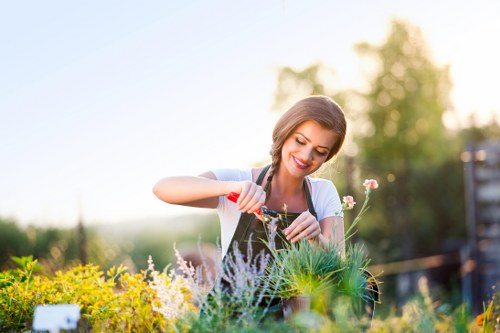 Customer raising a landscaping service complaint during project review
