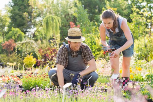 Synthetic lawn installation for a Harrow courtyard or patio area