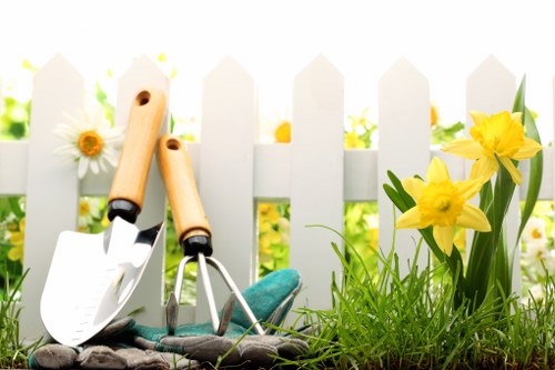 Supervised landscaping operation with emergency readiness