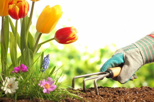 Secure landscaping project payment area with bank transfer option